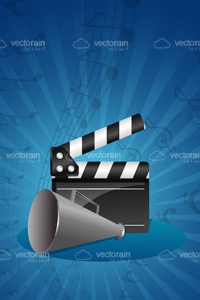 Clapboard with Loudspeaker